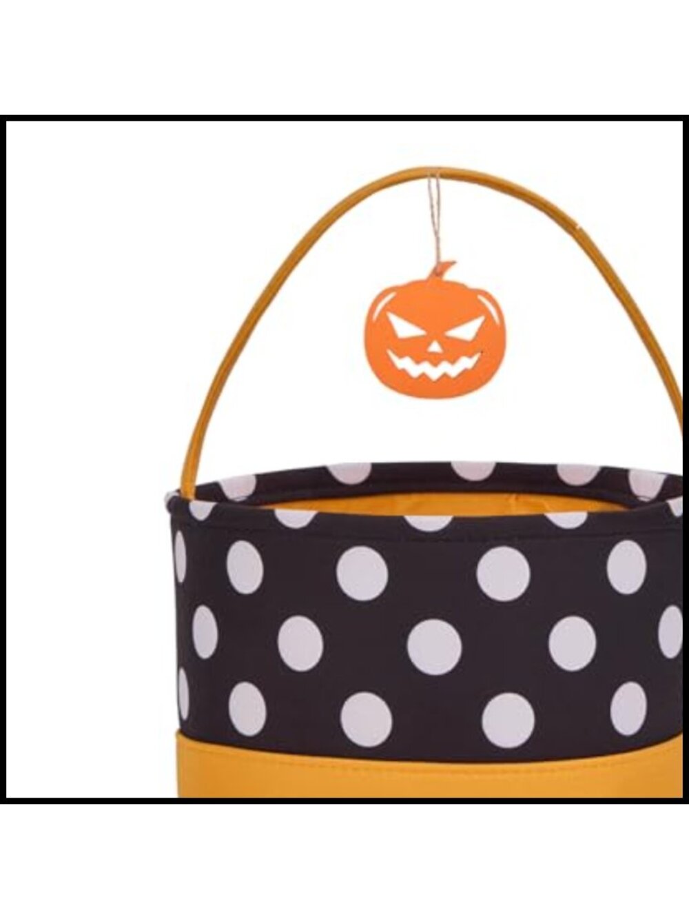 Halloween Candy Tote Bag Basket Geometric Print for Trick or Treat